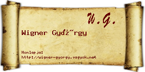 Wigner György névjegykártya