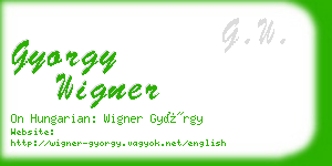 gyorgy wigner business card